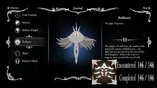 Hollow Knight  Showcasing All Monsters Complete Hunter Journal HQ [upl. by Ierdna261]