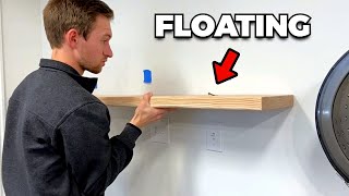 These Strong Floating Shelves Only Use 4 Screws [upl. by Hnoj]