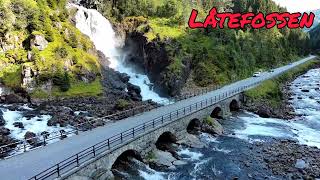 Langfossen amp Låtefossen norway 2024 waterfall nature [upl. by Nhguavaj831]