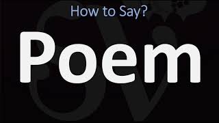 How to Pronounce Poem 2 WAYS British Vs USAmerican English Pronunciation [upl. by Lemrej]