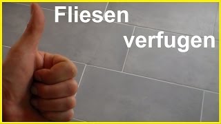 Fliesen fugen  Fliesen verfugen  How To Grout Tiles  Bodenfliesen verfugen [upl. by Latterll334]