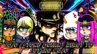 JoJo Stone Ocean react to Jotaro Kujo  JoJos Bizarre Adventure  Gacha react 🇺🇸🇧🇷 [upl. by Vasili]