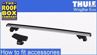 Thule WingBar Evo roof bars  How to attach accessories [upl. by Desai20]