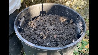 CHEAP and EASY Composting Method 32 Gallon Trash Bin [upl. by Slaohcin740]