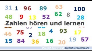 Zahlen lernen und hören  Deutsch lernen  Learn German  Numbers [upl. by Enylrac]