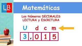 Los Números DECIMALES LECTURA y ESCRITURA ✔👩‍🏫 PRIMARIA [upl. by Jillana]