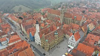 Rothenburg ob der Tauber  Ansbach Middle Franconia  Bavaria Germany  Drone aerial view [upl. by Tjon335]