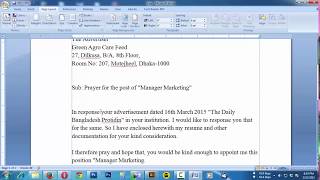 How to create a Job Application Letter [upl. by Ahsertal853]