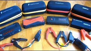 Compare 4 Car Jump Starters  DBPower 800A  DBPower 600A  TrekPow 1500A  TackLife 600A [upl. by Mcbride]