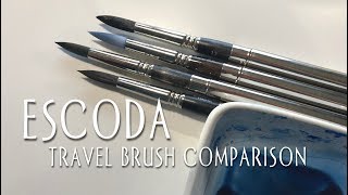 Escoda Watercolor Travel Brush Comparison [upl. by Ashlan379]