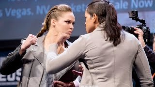 Ronda Rousey vs Amanda Nunes UFC 207 Staredown Video [upl. by Liuqnoj]