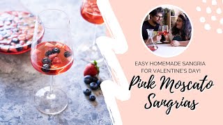 Easy Sangria Recipe  Pink Moscato Sangria  Homemade Cocktails [upl. by Benoite]