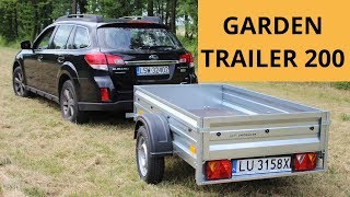 Przyczepka samochodowa  Garden Trailer 200  Unitrailer [upl. by Oralle186]