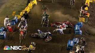 Worst crashes from Supercross Round 10 in Daytona  Motorsports on NBC [upl. by Yrolam291]