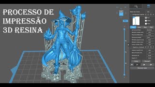 Processo Impressão 3D Resina quotAction Figurequot [upl. by Jarv]