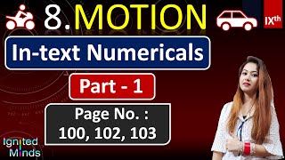 Intext Numericals – Part 1  Chapter 8 Motion Class 9th Science [upl. by Oinotnas785]