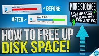 How to FREE Up Disk Space on Windows 10 8 or 7 🖥️ More than 50GB [upl. by Egedan]