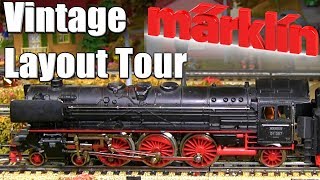 Vintage Marklin HO Scale Model Railroad Layout Tour 1950s Märklin Model Railway [upl. by Enomyar]