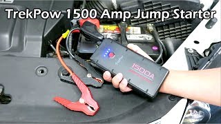 TrekPow 1500 Amp Car Jump Starter Device [upl. by Ahsened]