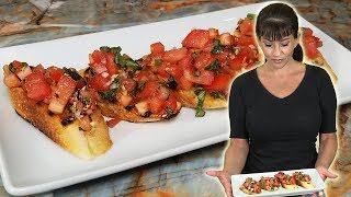 Authentic Italian Tomato and Basil BRUSCHETTA  The Perfect Appetizer [upl. by Agnes]