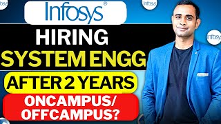 Infosys System Engineer Hiring Infosys Hiring Announced  Package 36LPA  Batch 2025 [upl. by Alexia]