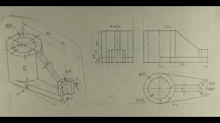 Orthographic Projection  Engineering drawing  Technical drawing [upl. by Yedoc]