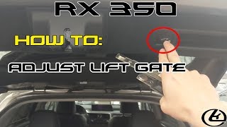 How To Adjust Your Lexus Liftgate Height [upl. by Melli]