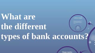 What are The Different Types of Bank Accounts [upl. by Alram]