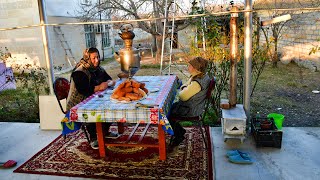 Life In The AZERBAIJAN Northern Village Cooking National Meal Pirojki [upl. by Llertnauq49]