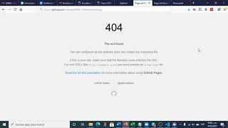 como corregir el error 404 en GitHub [upl. by Orme]