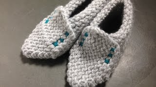 How to Loom Knit Slippers for Winter DIY Tutorial [upl. by Adnahsar]