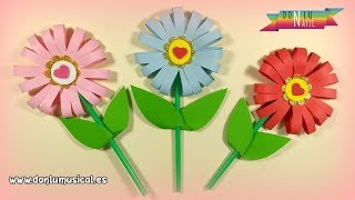 Cómo hacer FLORES DE PAPEL en 5 minutos 🌸🌼🌺 RECICLAJE [upl. by Ambert]