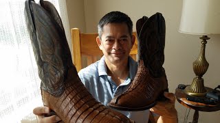 Care for Lucchese Caiman Skin Boots Quick and Easy [upl. by Zedecrem735]