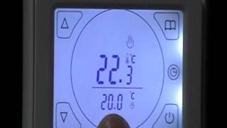 How To Program A TouchScreen Thermostat UFHhq E91 [upl. by Atirabrab]