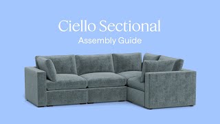 EN Ciello Sectional  Assembly Guide [upl. by Ruhl436]