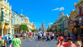 Magic Kingdom Main Street USA Walkthrough Tour 2021  Walt Disney World [upl. by Ynamreg]