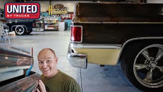 HOW TO TUCK YOUR SQUAREBODY BUMPER  with TTR amp Harrisons Rod amp Custom [upl. by Jacquelyn209]