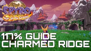 Spyro 3 Year Of The Dragon Reignited 117 Guide CHARMED RIDGE ALL GEMS EGGS [upl. by Ermine]