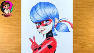 Miraculous Ladybug Drawing Easy  How to draw miraculous ladybug step by step [upl. by Gussman]