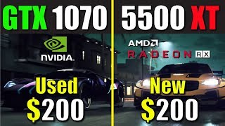 RX 5500 XT vs GTX 1070  Test in 8 Games [upl. by Hgielac227]