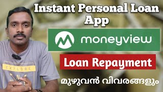 Moneyview Instant Personal Loan Repayment  Malayalam [upl. by Ameerahs113]