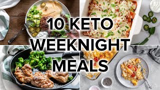 10 Easy Keto Dinner Meals for Busy Weeknights [upl. by Yelsna411]