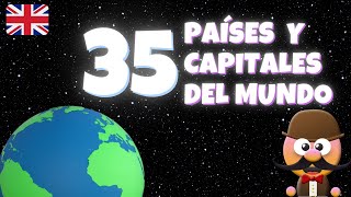 35 PAÍSES Y CAPITALES DEL MUNDO EN INGLÉS  INGLÉS PARA NIÑOS CON MRPEA  ENGLISH FOR KIDS [upl. by Slaughter251]