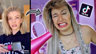 PROBÉ LOS LIFE HACKS DE MAQUILLAJE MÁS RAROS DE TIKTOK  Lulu99 [upl. by Chow]