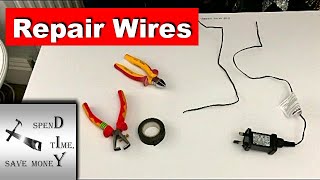 How to fix or repair low voltage wires Christmas lights speaker cable charger wire headphones [upl. by Rehnberg]