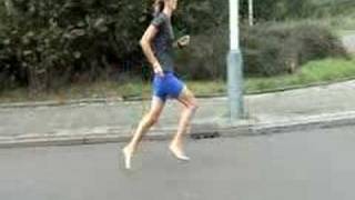 Barefoot running technique Jacky Pose method [upl. by Sumetra]