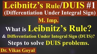 Leibnitzs Rule for DUIS 1 in Hindi Mimp Differentiation under Integral Sign Engineering Maths [upl. by Eimmelc]