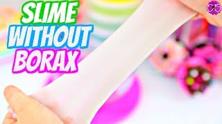 SLIME WITHOUT BORAX HOW TO MAKE A 2 INGREDIENT NOBORAX CLEAR SLIME [upl. by Eignav]