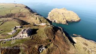 Tintagel Castle amp Camelot Castle Cornwall From The Air [upl. by Virginie92]