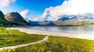 Uplifting Music  light positive happy music Gullrosøya  1 hour [upl. by Lah673]